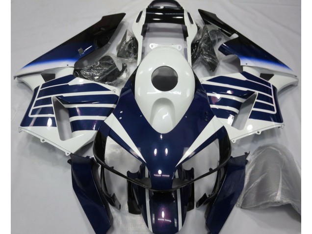 Desvanecimiento Blanco Brillante & Azul 03-04 CBR600RR Carenado Moto Desvanecimiento Blanco Brillante & Azul 03-04 CBR600RR Carenado Moto