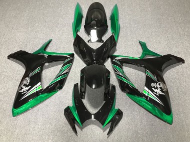 Diseño Verde Brillante & Negro 06-07 GSXR 600-750 Carenado Moto