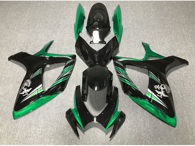 Diseño Verde Brillante & Negro 06-07 GSXR 600-750 Carenado Moto Diseño Verde Brillante & Negro 06-07 GSXR 600-750 Carenado Moto
