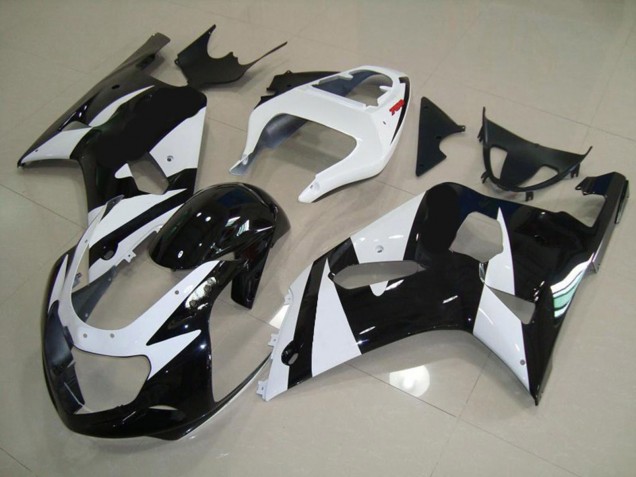 En Blanco & Negro 01-03 GSXR 600-750 Carenado Moto En Blanco & Negro 01-03 GSXR 600-750 Carenado Moto