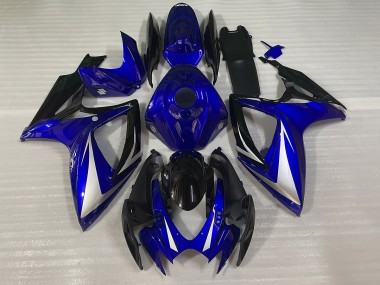 Especial Azul Blanco & Negro 06-07 GSXR 600-750 Carenado Moto