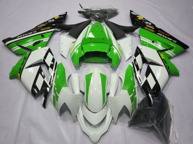 Especial Blanco Verde 04-05 ZX10R Carenado Moto Especial Blanco Verde 04-05 ZX10R Carenado Moto