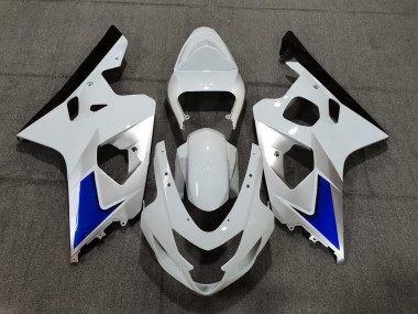 Estilo Azul Blanco & Plateado 04-05 GSXR 600-750 Carenado Moto