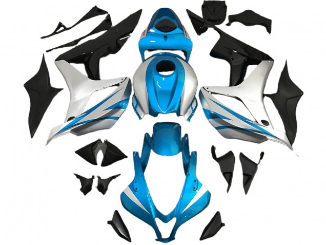 Estilo Azul Claro & Plateado OEM 07-08 CBR600RR Carenado Moto