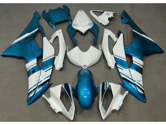 Estilo Blanco Brillante & Azul Claro OEM 08-16 R6 Carenado Moto Estilo Blanco Brillante & Azul Claro OEM 08-16 R6 Carenado Moto