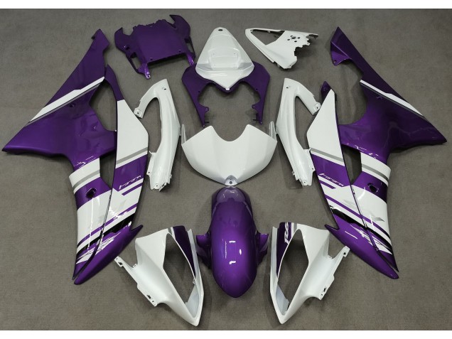 Estilo Blanco Brillante & Morado OEM 08-16 R6 Carenado Moto Estilo Blanco Brillante & Morado OEM 08-16 R6 Carenado Moto
