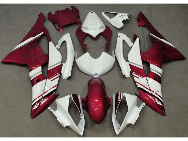 Estilo Blanco Brillante & Rojo OEM 08-16 R6 Carenado Moto Estilo Blanco Brillante & Rojo OEM 08-16 R6 Carenado Moto