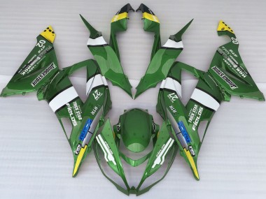 Estilo De Logotipo Verde 13-18 ZX6R Carenado Moto