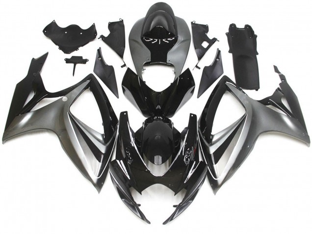Estilo Especial OEM Plateado & Negro 06-07 GSXR 600-750 Carenado Moto Estilo Especial OEM Plateado & Negro 06-07 GSXR 600-750 Carenado Moto