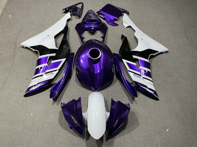 Estilo Morado Blanco & Negro OEM 08-16 R6 Carenado Moto Estilo Morado Blanco & Negro OEM 08-16 R6 Carenado Moto