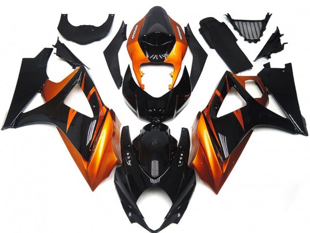 Estilo Naranja & Negro Brillante 07-08 GSXR 1000 Carenado Moto Estilo Naranja & Negro Brillante 07-08 GSXR 1000 Carenado Moto