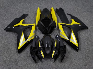 Estilo Negro & Amarillo OEM 06-07 GSXR 600-750 Carenado Moto