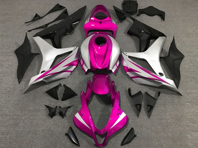 Estilo Rosa & Plateado OEM 07-08 CBR600RR Carenado Moto Estilo Rosa & Plateado OEM 07-08 CBR600RR Carenado Moto