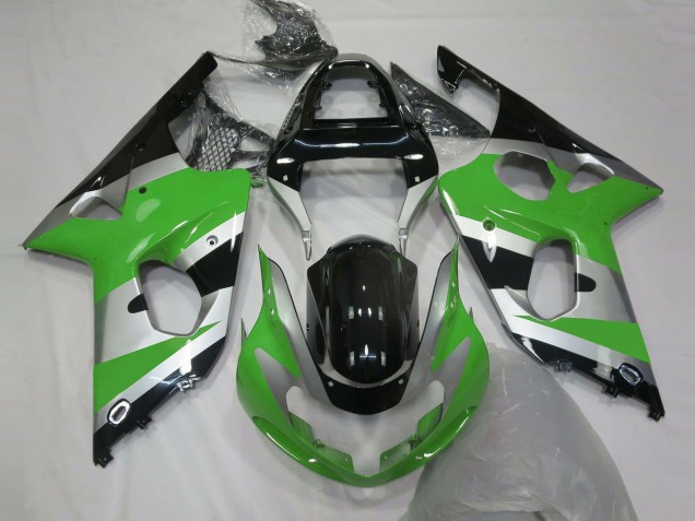 Estilo Verde Plateado OEM 00-02 GSXR 1000 Carenado Moto Estilo Verde Plateado OEM 00-02 GSXR 1000 Carenado Moto