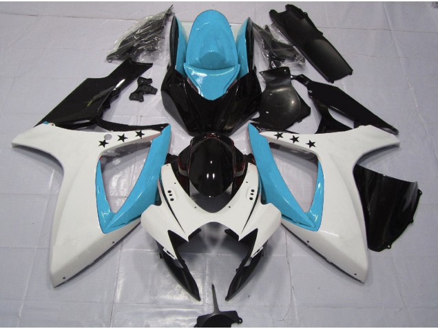 Estrella Azul Claro 06-07 GSXR 600-750 Carenado Moto Estrella Azul Claro 06-07 GSXR 600-750 Carenado Moto