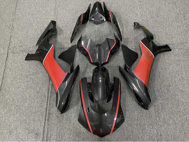 Fibra De Carbono & Rojo 15-19 R1 Carenado Moto Fibra De Carbono & Rojo 15-19 R1 Carenado Moto