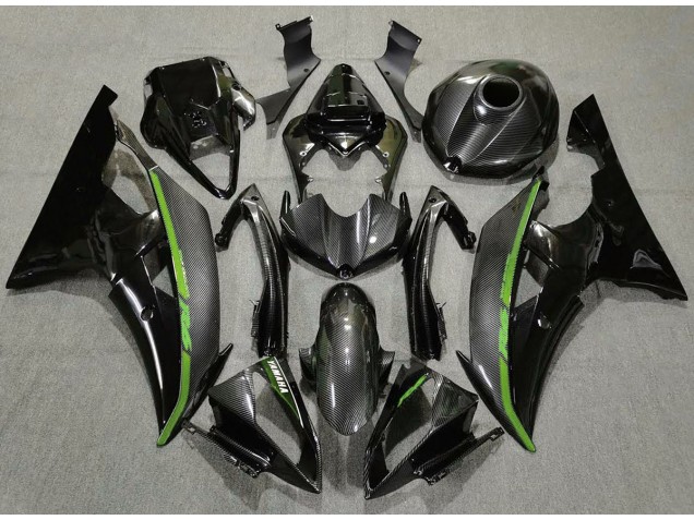 Fibra De Carbono & Verde 08-16 R6 Carenado Moto Fibra De Carbono & Verde 08-16 R6 Carenado Moto