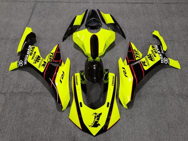 Floro Amarillo & Negro 15-19 R1 Carenado Moto Floro Amarillo & Negro 15-19 R1 Carenado Moto