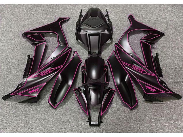 Forro Negro Mate & Rosa 11-15 ZX10R Carenado Moto Forro Negro Mate & Rosa 11-15 ZX10R Carenado Moto
