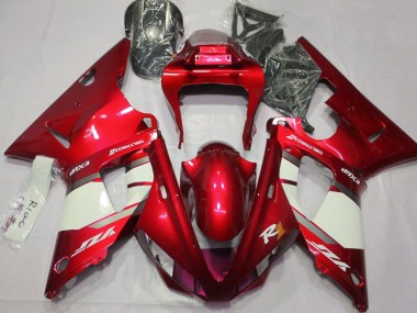 Fuego Rojo & Blanco 00-01 R1 Carenado Moto