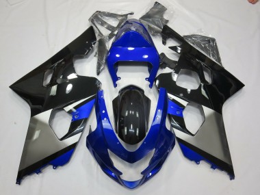 Gris Azul & Negro 04-05 GSXR 600-750 Carenado Moto