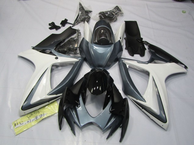 Gris & Blanco 06-07 GSXR 600-750 Carenado Moto Gris & Blanco 06-07 GSXR 600-750 Carenado Moto