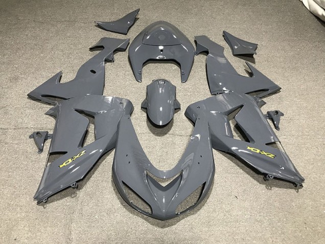 Gris Liso & Amarillo 06-07 ZX10R Carenado Moto Gris Liso & Amarillo 06-07 ZX10R Carenado Moto