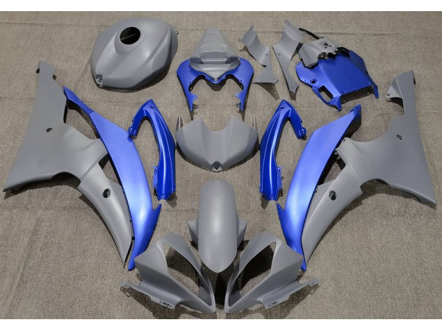Gris Mate & Azul 08-16 R6 Carenado Moto Gris Mate & Azul 08-16 R6 Carenado Moto