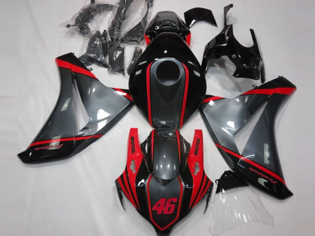 Gris Motul & Rojo 08-11 CBR1000RR Carenado Moto