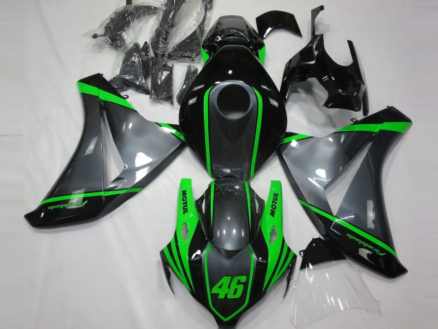 Gris Motul & Verde 08-11 CBR1000RR Carenado Moto Gris Motul & Verde 08-11 CBR1000RR Carenado Moto