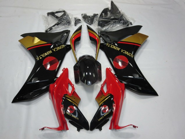 Konica Minolta Rojo Negro & Oro 11-12 CBR600F Carenado Moto Konica Minolta Rojo Negro & Oro 11-12 CBR600F Carenado Moto