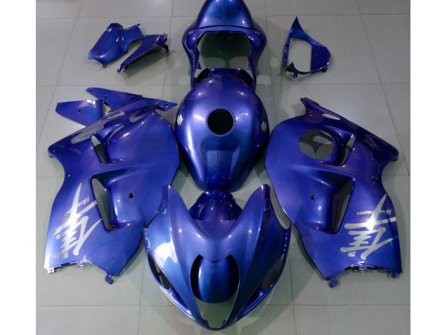 Logotipo Azul Brillante & Plateado 97-07 GSXR 1300 Carenado Moto Logotipo Azul Brillante & Plateado 97-07 GSXR 1300 Carenado Moto