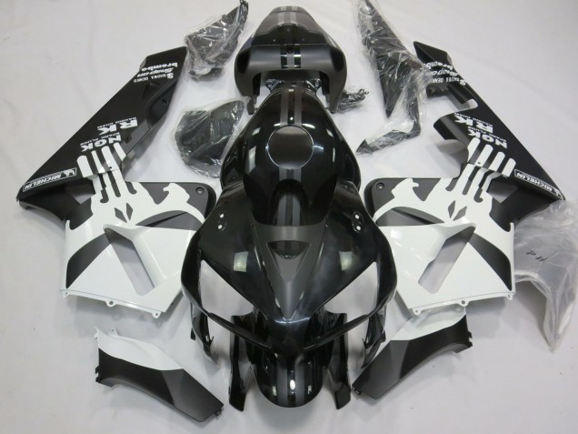 Logotipo De Punisher En Blanco & Negro Mate 05-06 CBR600RR Carenado Moto Logotipo De Punisher En Blanco & Negro Mate 05-06 CBR600RR Carenado Moto