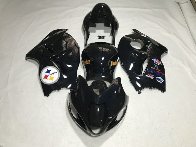 Logotipo Del Equipo En Negro Brillante 97-07 GSXR 1300 Carenado Moto Logotipo Del Equipo En Negro Brillante 97-07 GSXR 1300 Carenado Moto