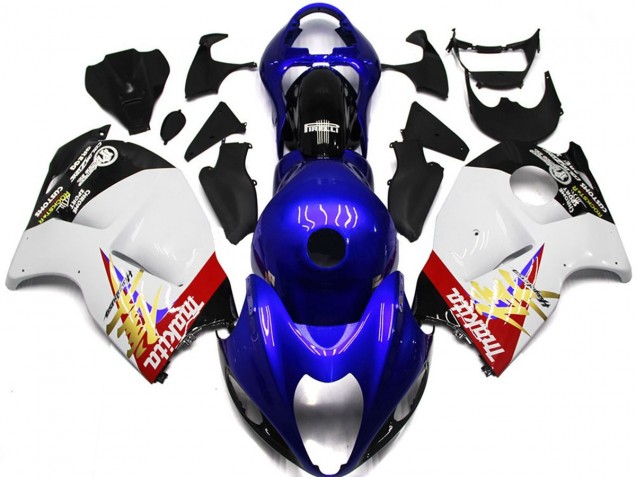Logotipo Personalizado Azul & Blanco 97-07 GSXR 1300 Carenado Moto Logotipo Personalizado Azul & Blanco 97-07 GSXR 1300 Carenado Moto