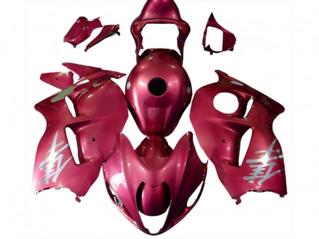 Logotipo Rojo Brillante & Plateado 97-07 GSXR 1300 Carenado Moto Logotipo Rojo Brillante & Plateado 97-07 GSXR 1300 Carenado Moto