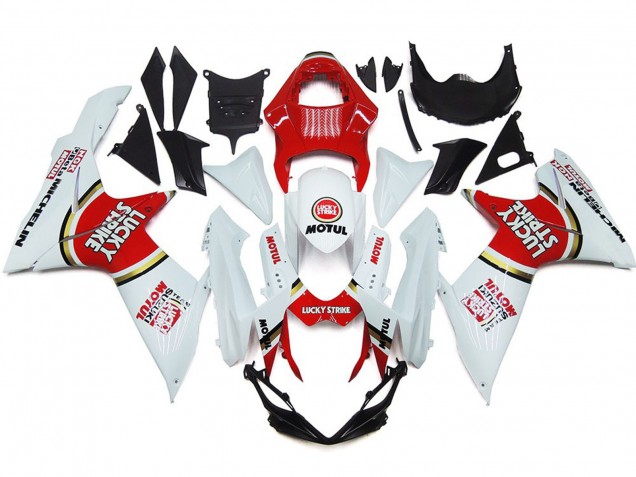 Lucky Strike Con Círculo Dorado 11-24 GSXR 600-750 Carenado Moto Lucky Strike Con Círculo Dorado 11-24 GSXR 600-750 Carenado Moto