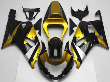 Carenados Moto Suzuki GSXR 600/750 2001-2003 - Oro Plata Negro Brillante