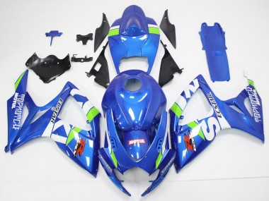 Carenados Moto Suzuki GSXR 600/750 2006-2007 - Azul Blanco Verde Rojo