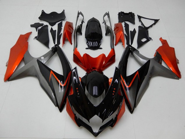 Carenados Moto Suzuki GSXR 600/750 2008-2010 - Naranja Gris Negro Brillante