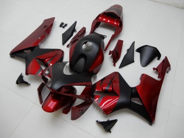 Carenados Moto Honda CBR600RR 2003-2004 - Rojo Negro Mate Raya