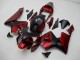 Carenados Moto Honda CBR600RR 2003-2004 - Rojo Negro Mate Raya