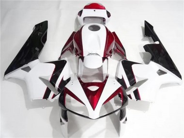 Kits Carenados Moto Honda CBR600RR 2005-2006 - Blanco Rojo Negro