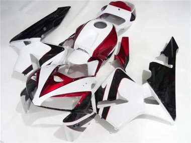 Kits Carenados Moto Honda CBR600RR 2005-2006 - Blanco Rojo Negro