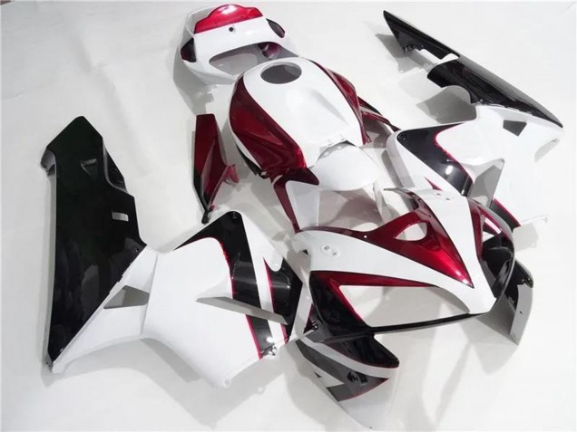 Kits Carenados Moto Honda CBR600RR 2005-2006 - Blanco Rojo Negro