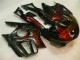 Carenados Moto Honda CBR600 F3 1995-1996 - Negro Brillante Rojo Llama