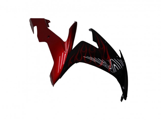 Carenados Moto Yamaha YZF R1 2004-2006 - Negro Brillante Rojo Llama