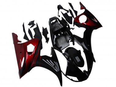 Kits Carenado Moto Yamaha YZF R6 2003-2004 - Negro Brillante Rojo