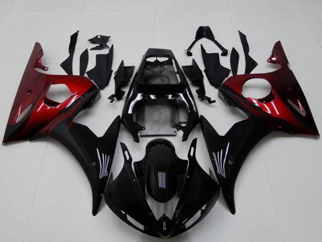 Kits Carenado Moto Yamaha YZF R6 2003-2004 - Negro Brillante Rojo