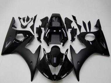 Carenados Moto Yamaha YZF R6 2003-2004 - Negro Brillante Negro Mate